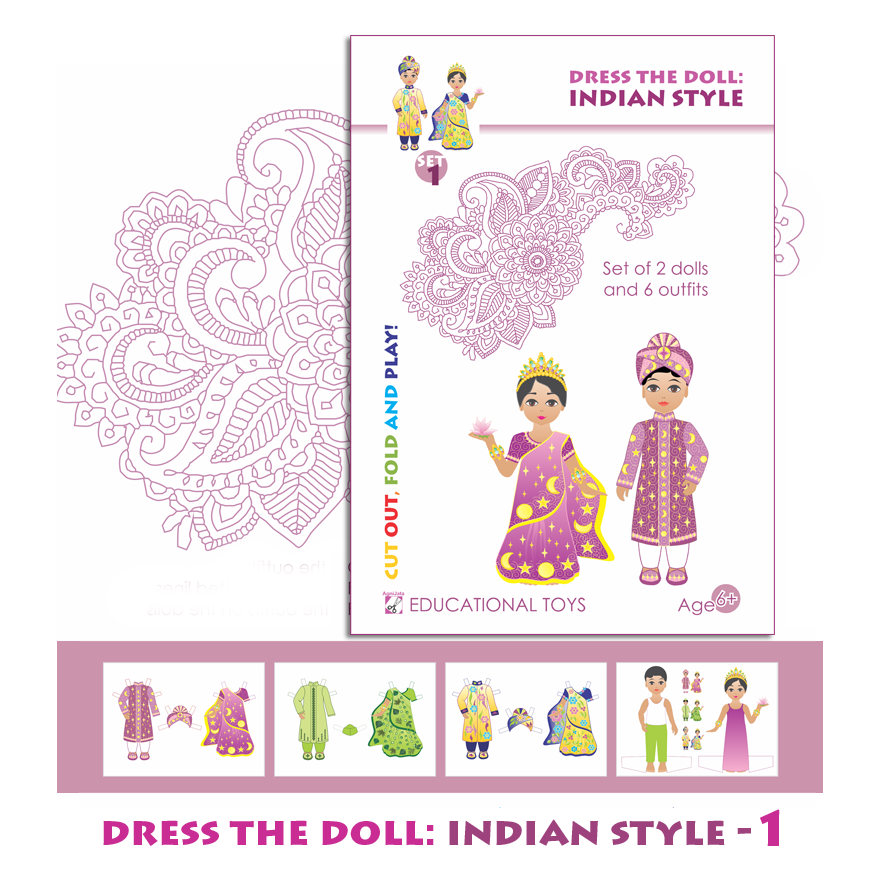 Agnijata Educational Toys - Dress the Doll: Indian Style Craft Set