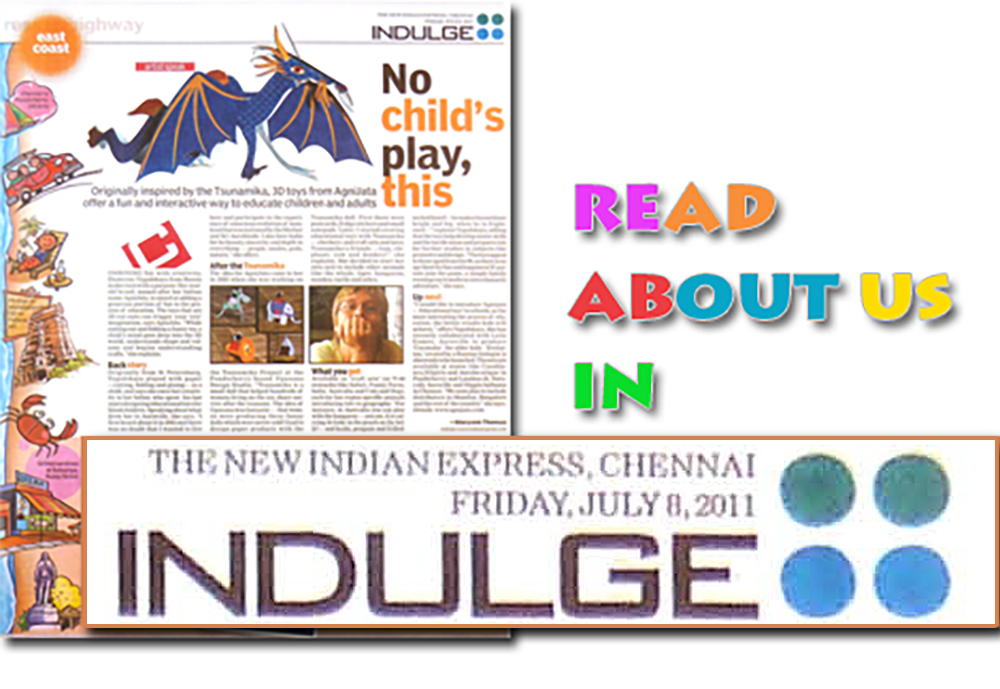 Chennai newspaper about AgniJata Educational Toys